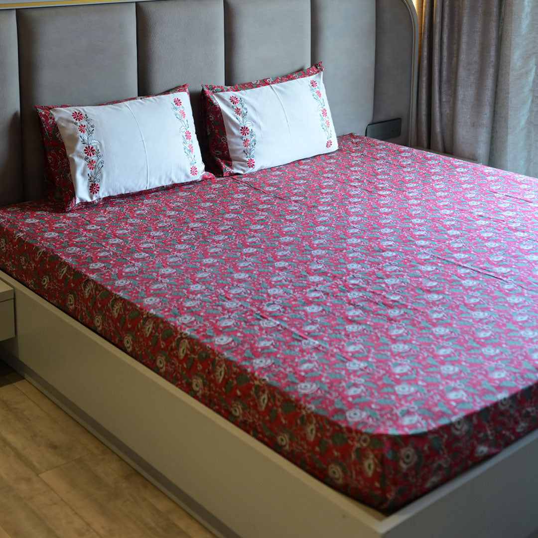 Crimson Tapestry – Floral Vine