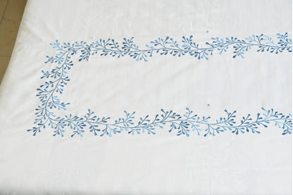 White with Blue Accents