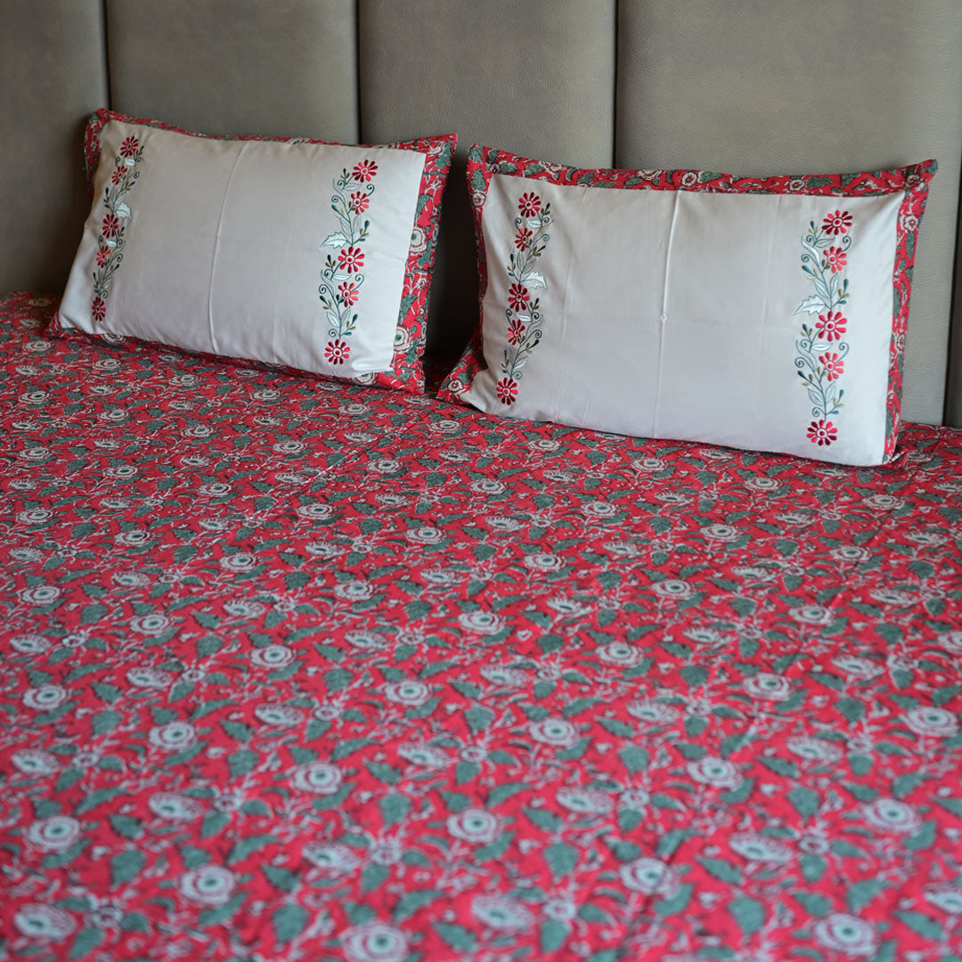 Crimson Tapestry – Floral Vine
