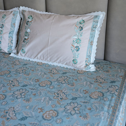 Aqua Blossom - Floral Vine