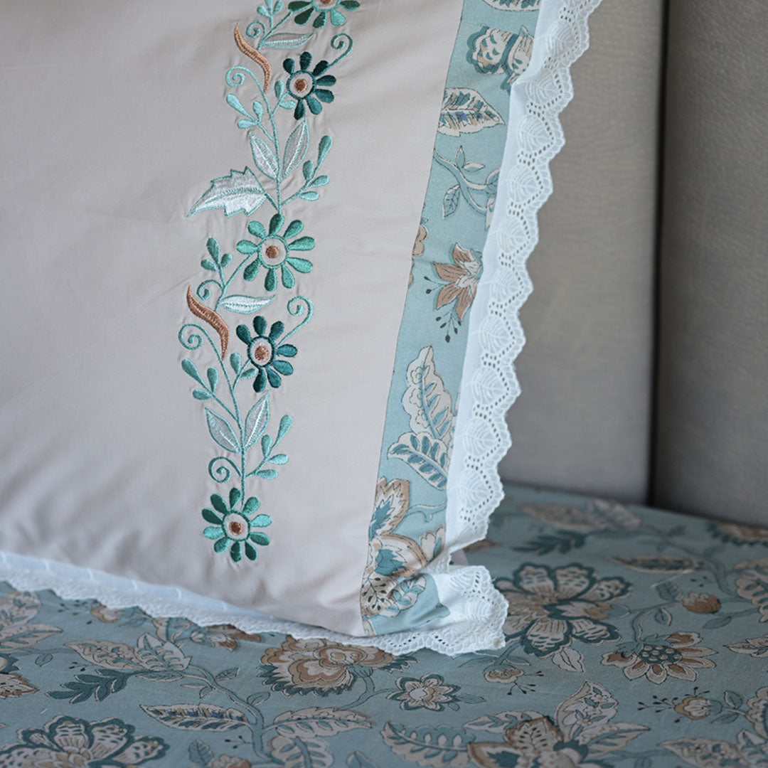 Aqua Blossom - Floral Vine