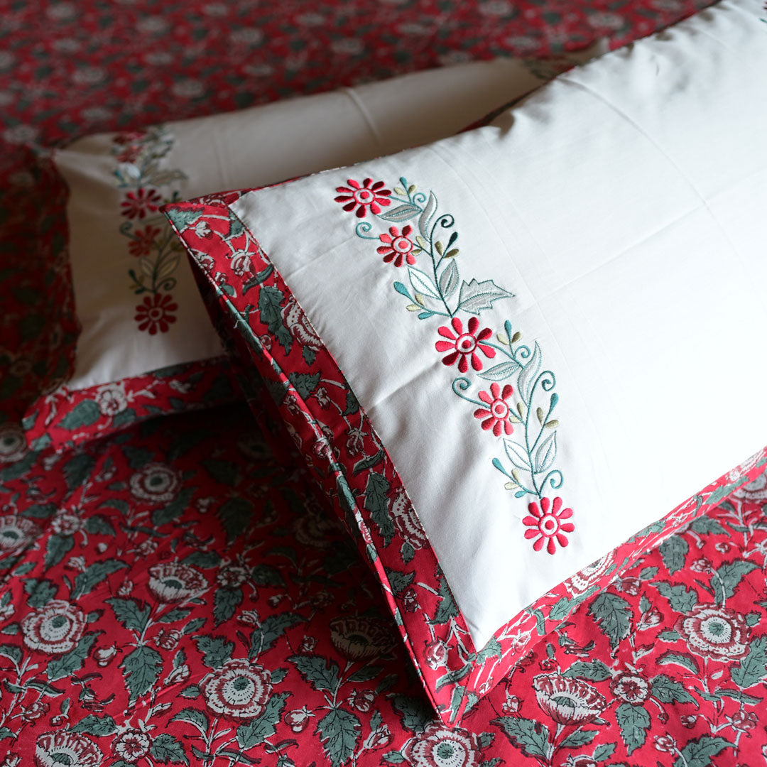 Crimson Tapestry – Floral Vine
